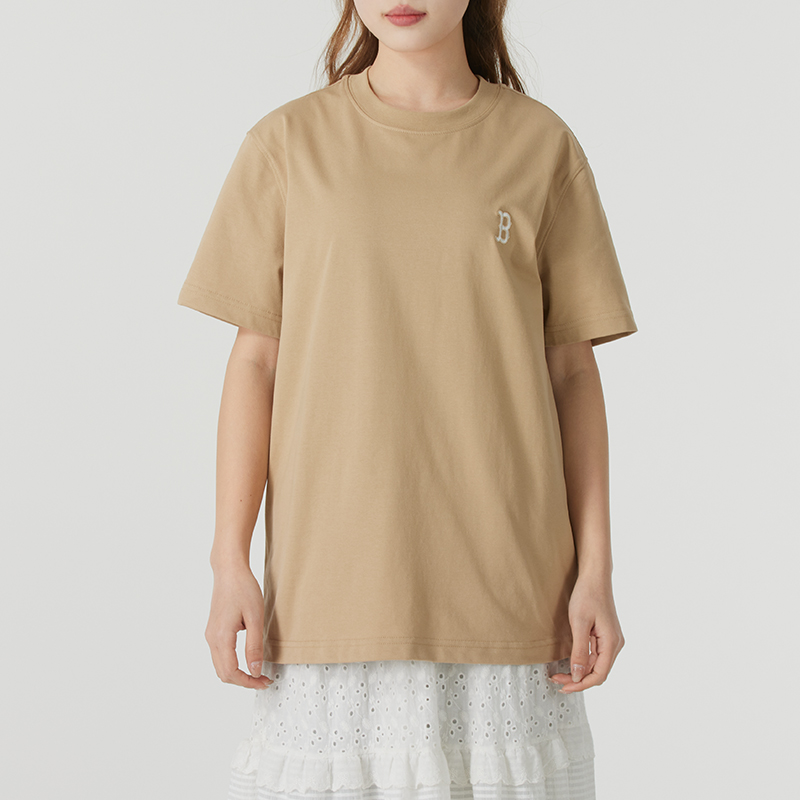 MLB女装基础系列新款简约透气短袖跑步运动T恤休闲训练上衣 - 图0