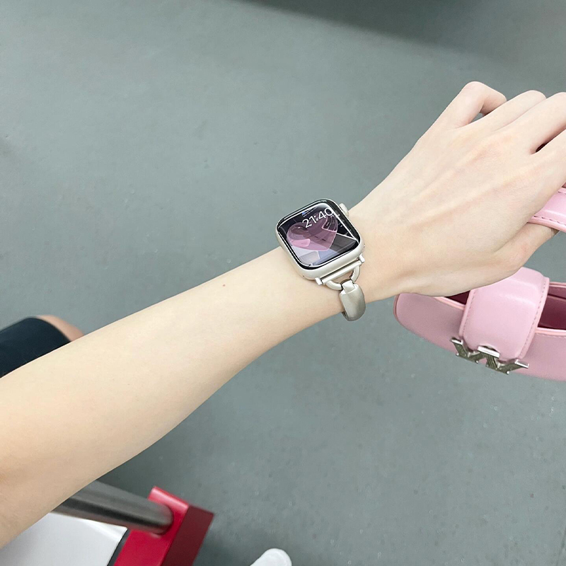 适用苹果s10手表表带iwatch11手镯款不锈钢applewatch8夏季10爆款透气防水7智能6高级女款se替换腕带创意新款 - 图0