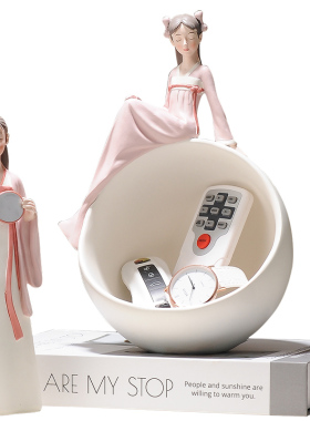 国风中式古装女孩小摆件人物家居装E饰品客厅电视柜桌面送女生礼