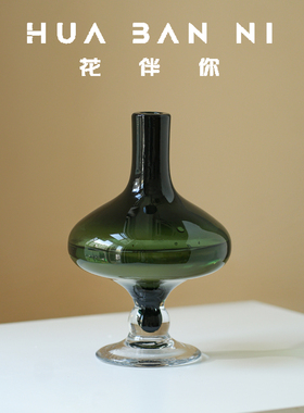 中古风高级感玻璃花瓶摆件