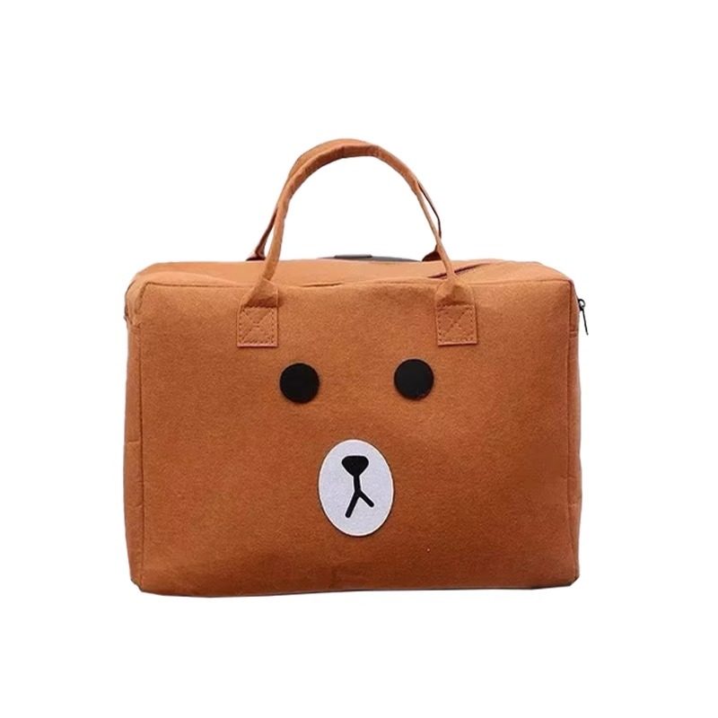 行李箱包卡通旅行收纳袋大容量可爱毛毡包用包收纳包包手提手拎,淘宝优惠券,粉丝福利购,淘宝优惠卷