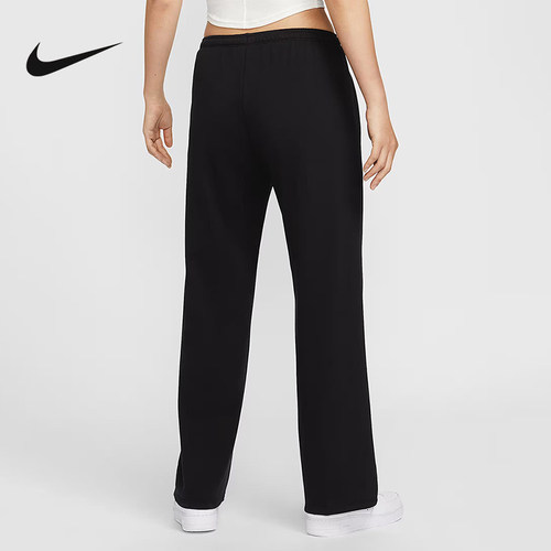 NIKE耐克女子裤子黑色宽松百搭户外跑步运动休闲长裤HF6459-010 - 图0