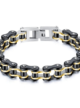 opk工厂|热销时尚潮流手链男士不锈钢个性嘻哈单车机车链手饰