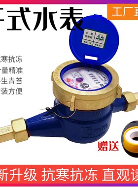 旋翼干式自来水表数字水表家用出租房机械防冻4分6分抗冻坏防起雾