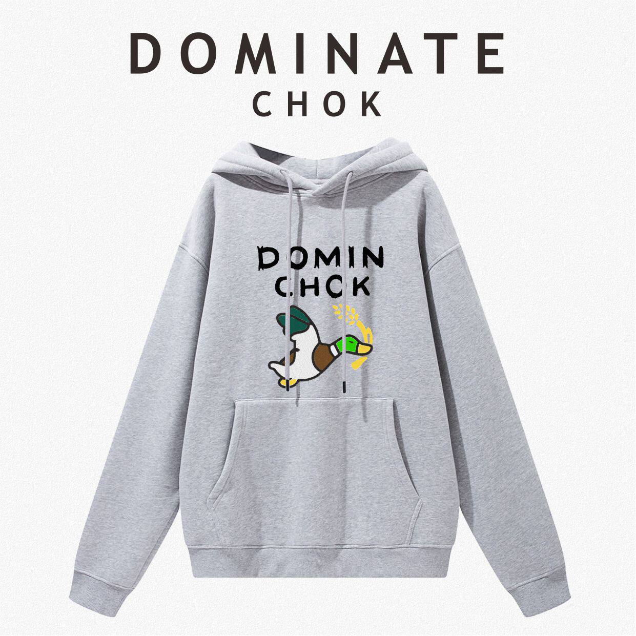 Chok 25SS 秋冬新品趣味小鸟印花男女情侣休闲宽松加绒圆领卫衣