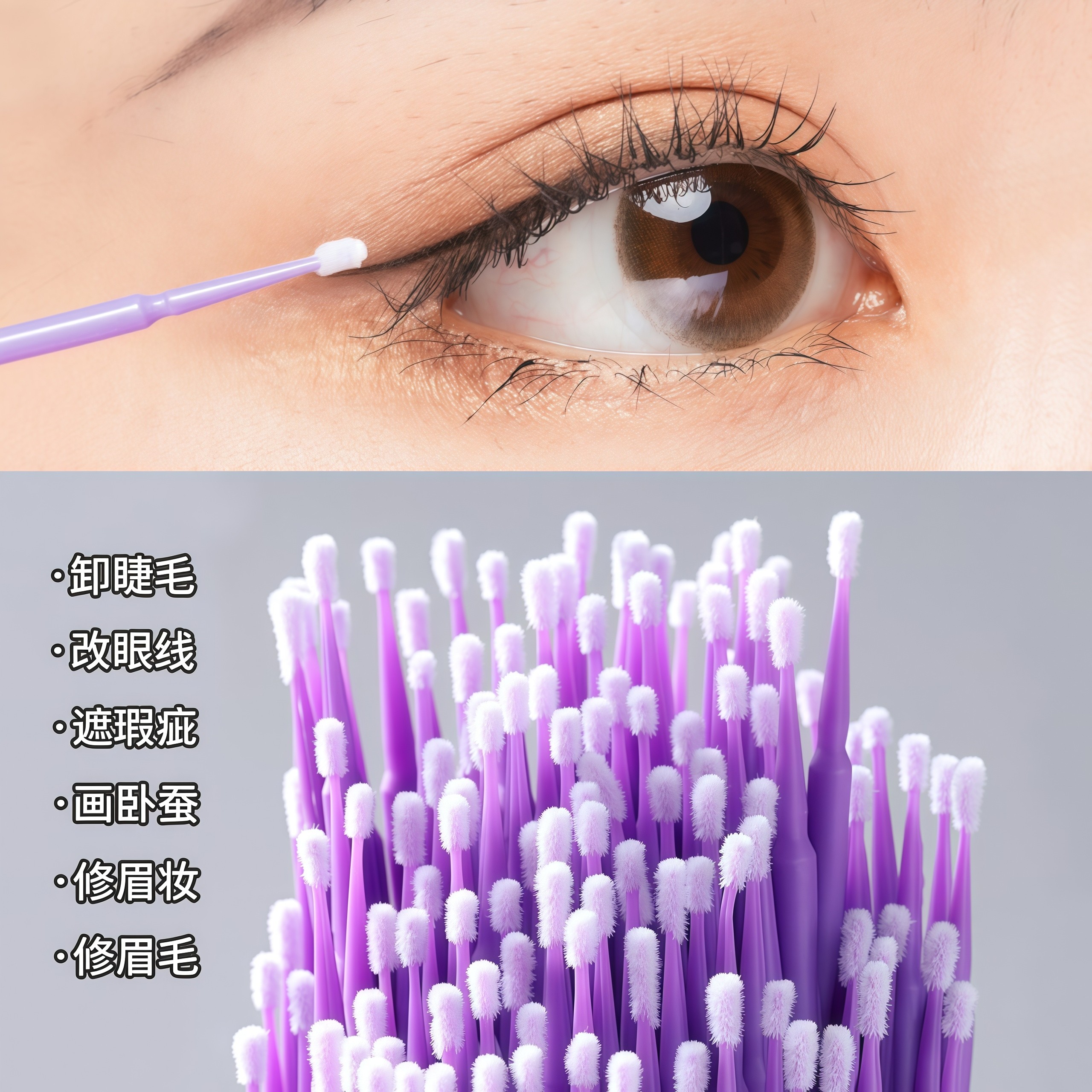 纳米化妆棉签细头改眼妆擦眼线美睫卸睫毛清洁棒美妆修容卸妆棉棒,淘宝优惠券,粉丝福利购,淘宝优惠卷
