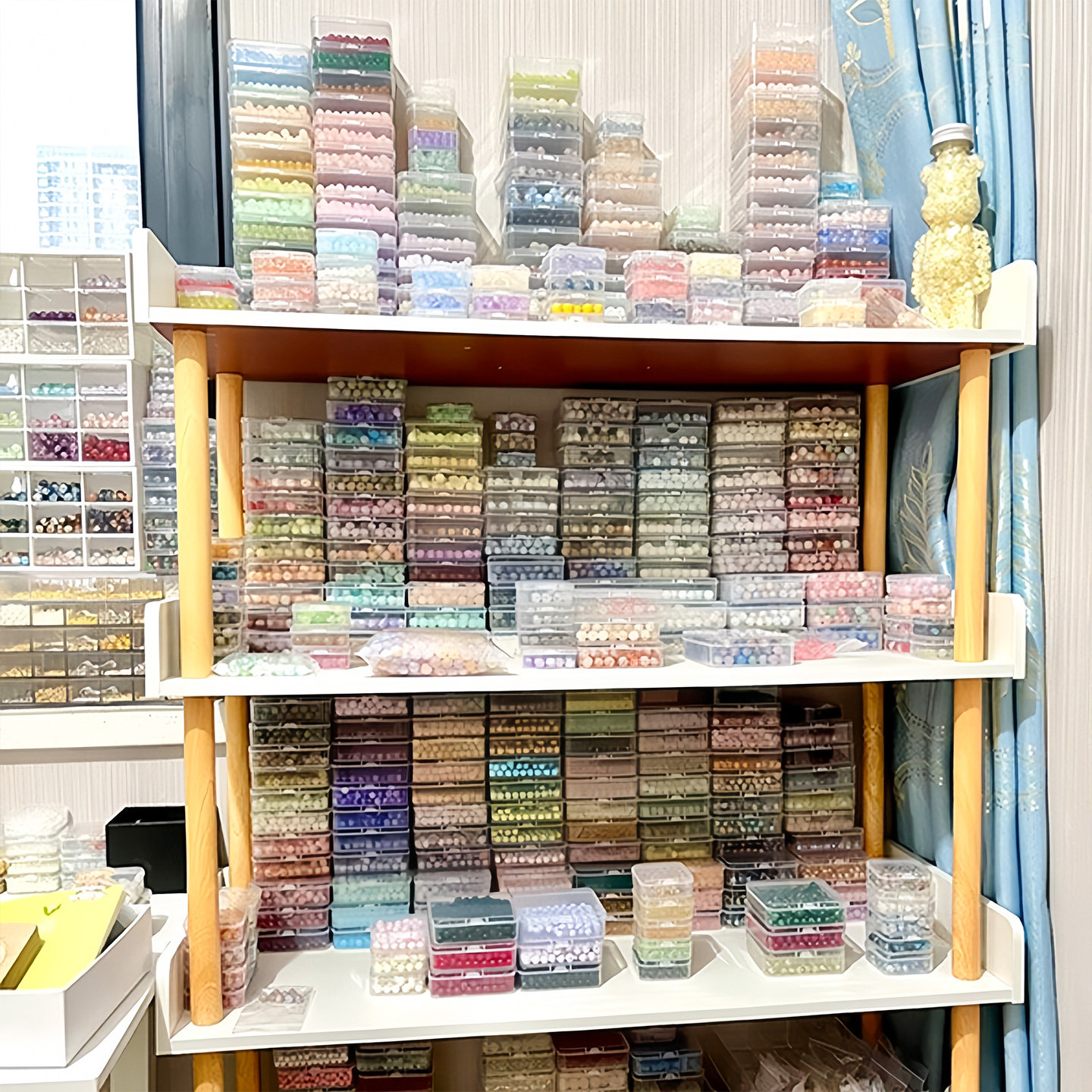 拼豆美甲工具收纳盒手工串珠米珠散珠大容量透明塑料盒子饰品收纳,淘宝优惠券,粉丝福利购,淘宝优惠卷