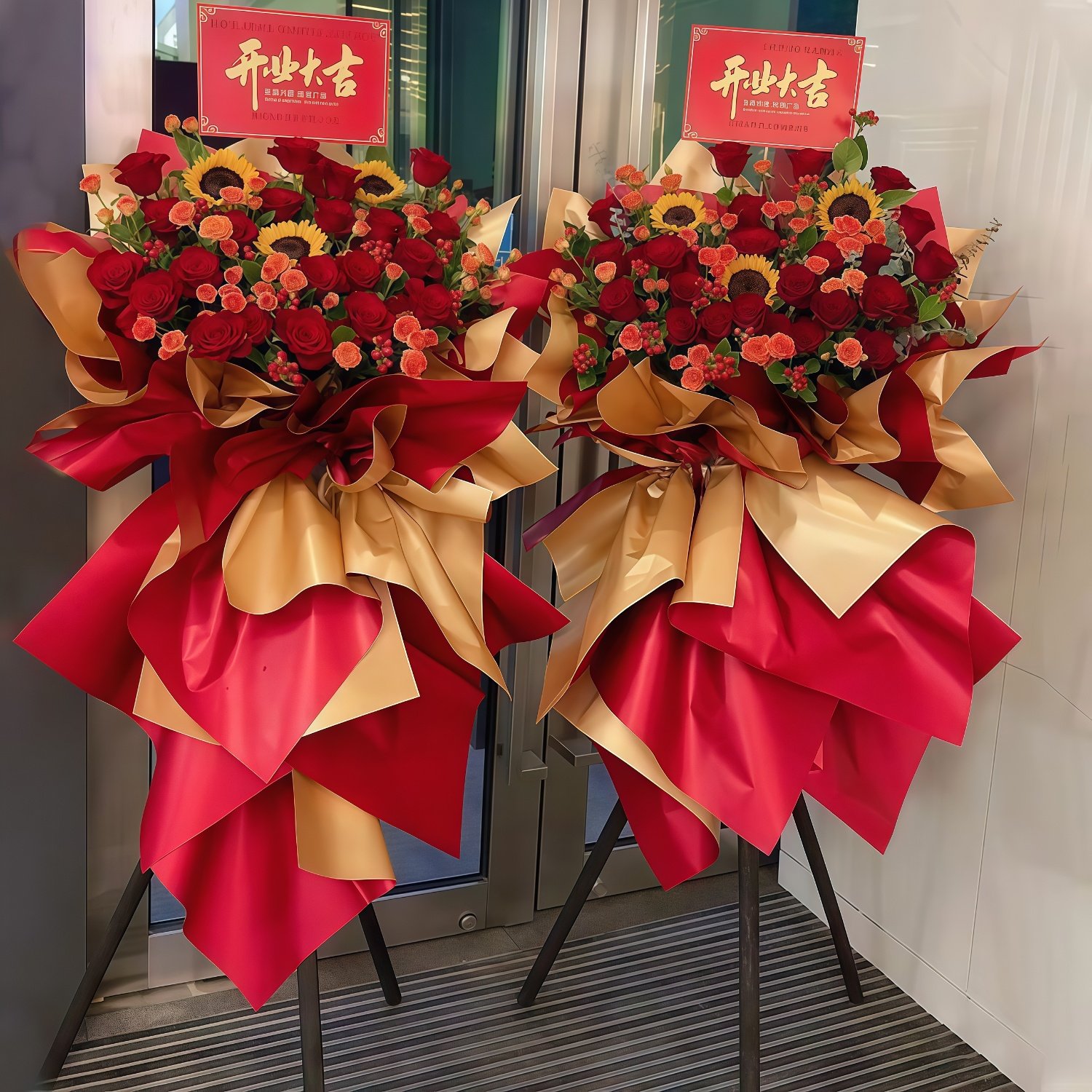 开业花篮同城鲜花配送（买一送一）演出乔迁开业花篮鲜花速递,淘宝优惠券,粉丝福利购,淘宝优惠卷