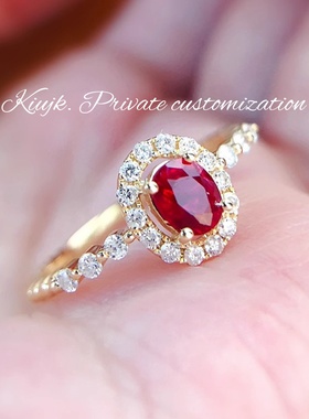 s925纯银戒指女18k金玻璃