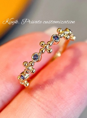 925纯银镶钻十字架戒指