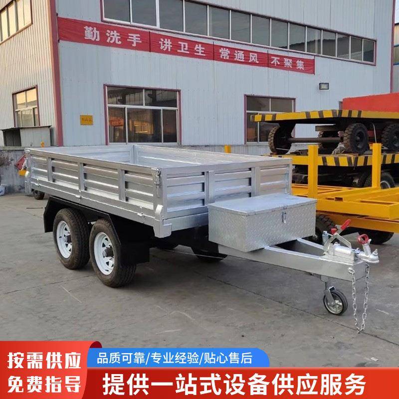 液压仓栏拖车翻斗拖挂现货生产欧式自卸式拖车液压自卸箱笼拖车 - 图2