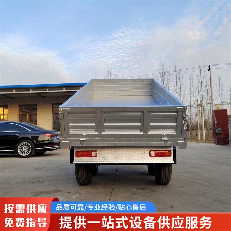 液压仓栏拖车翻斗拖挂现货生产欧式自卸式拖车液压自卸箱笼拖车 - 图1