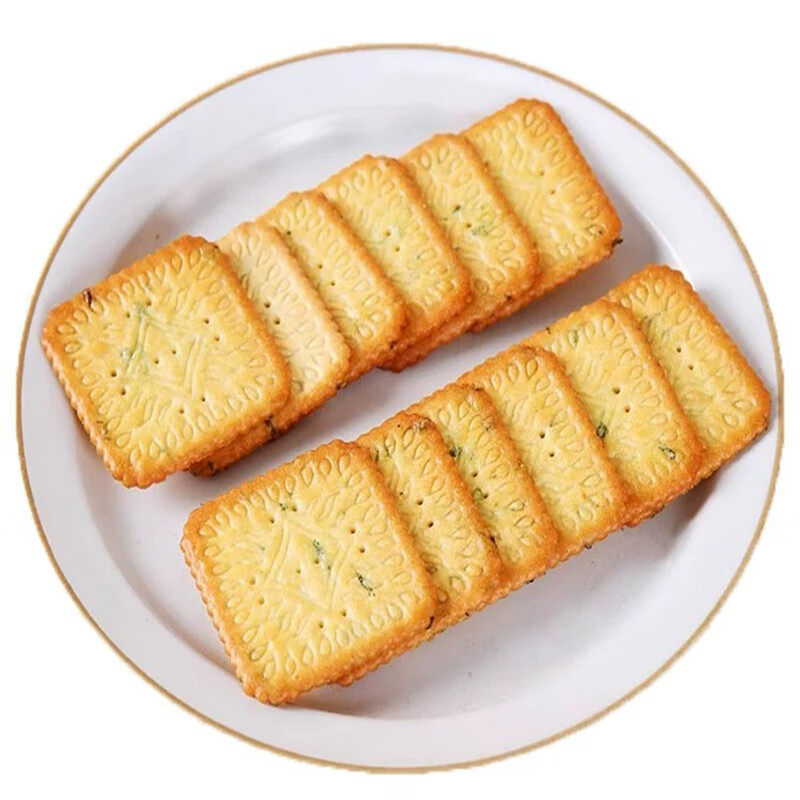 来伊份葱香小薄饼2斤香葱咸香饼干酥脆早餐充饥非油炸零食来一份,淘宝优惠券,粉丝福利购,淘宝优惠卷