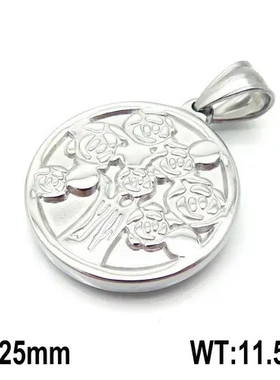 时尚简约生命树挂件个性潮流许愿树钛钢吊坠