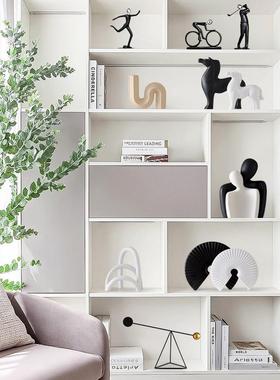 创意抽象艺术人物雕塑摆件现代办公室客厅电视柜书柜酒柜软装饰品