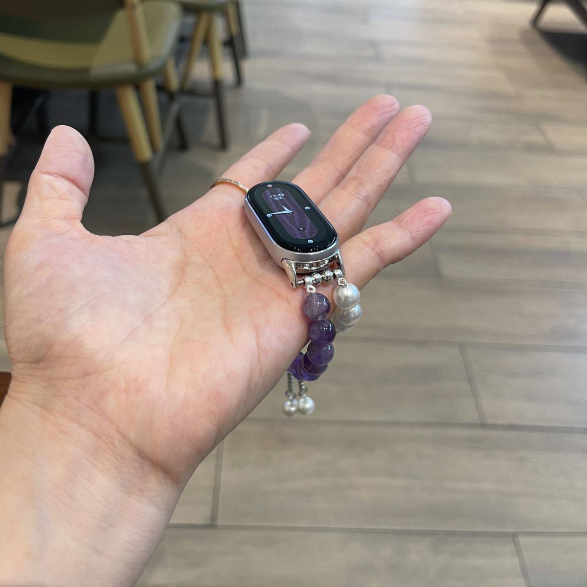 适用荣耀手表5/2i表带紫锂珍珠手环10/9荣耀亲选WatchHaylou表链,淘宝优惠券,粉丝福利购,淘宝优惠卷