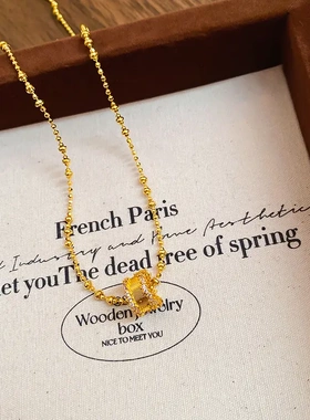 新中式沙金色蛇形十字架葫芦项链复古气质锁骨链轻奢高级感项饰女