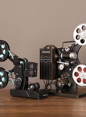 复古怀旧电影放映机落地摆件铁艺民宿店铺橱窗装饰品道具老式物件