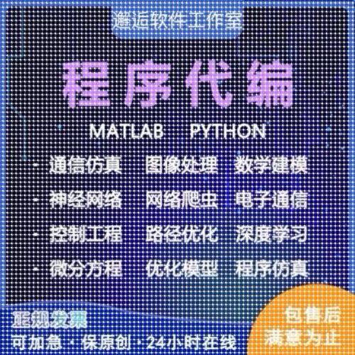 Matlab神经网络Python程序代编深度学习图像信号处理算法通信彷真 - 图1