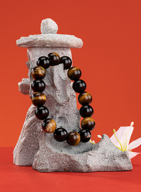 茉奢男款黑曜石手串招财转运手链