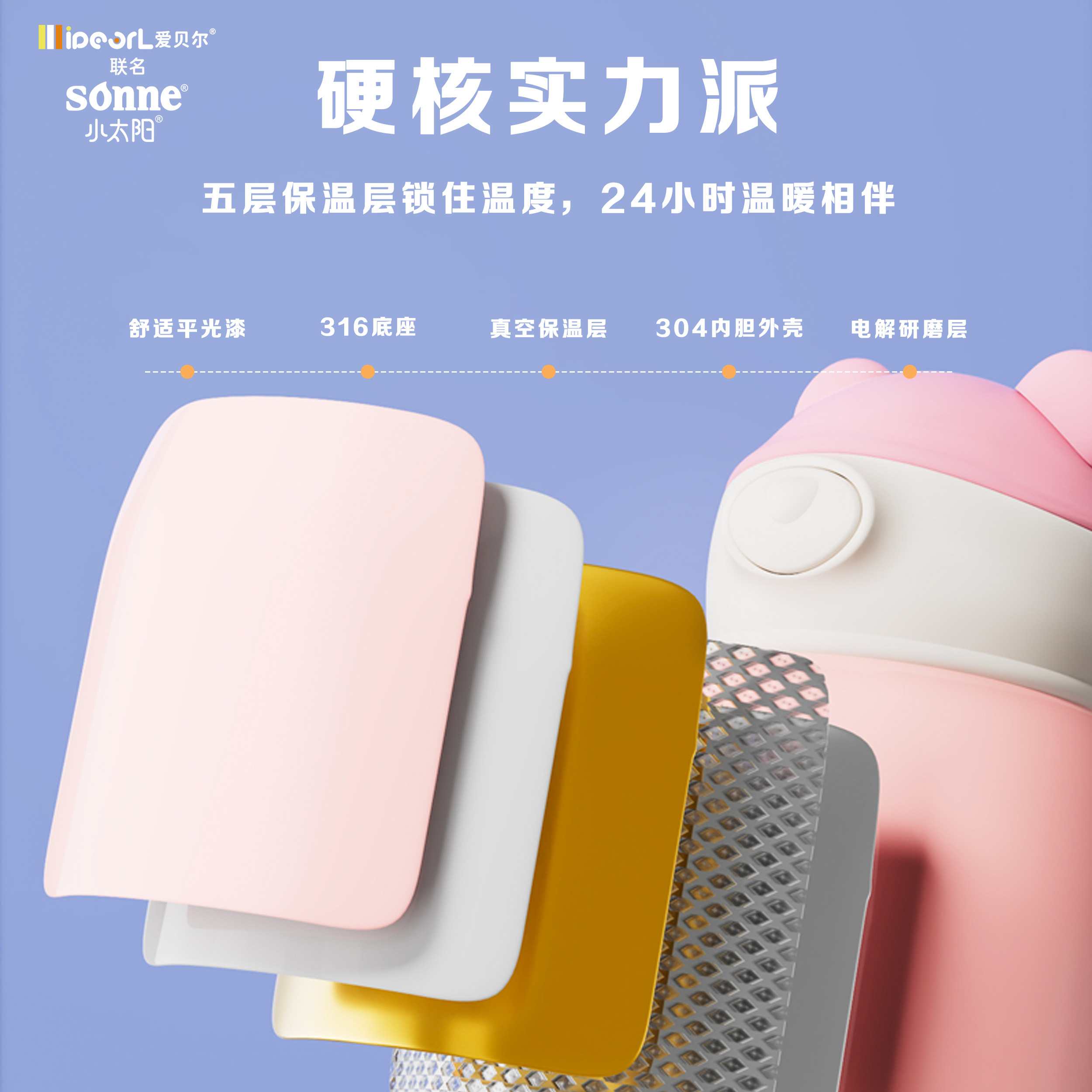 爱贝尔儿童保温杯婴儿宝宝6个月以上男女幼儿园学生喝奶直饮水杯,淘宝优惠券,粉丝福利购,淘宝优惠卷