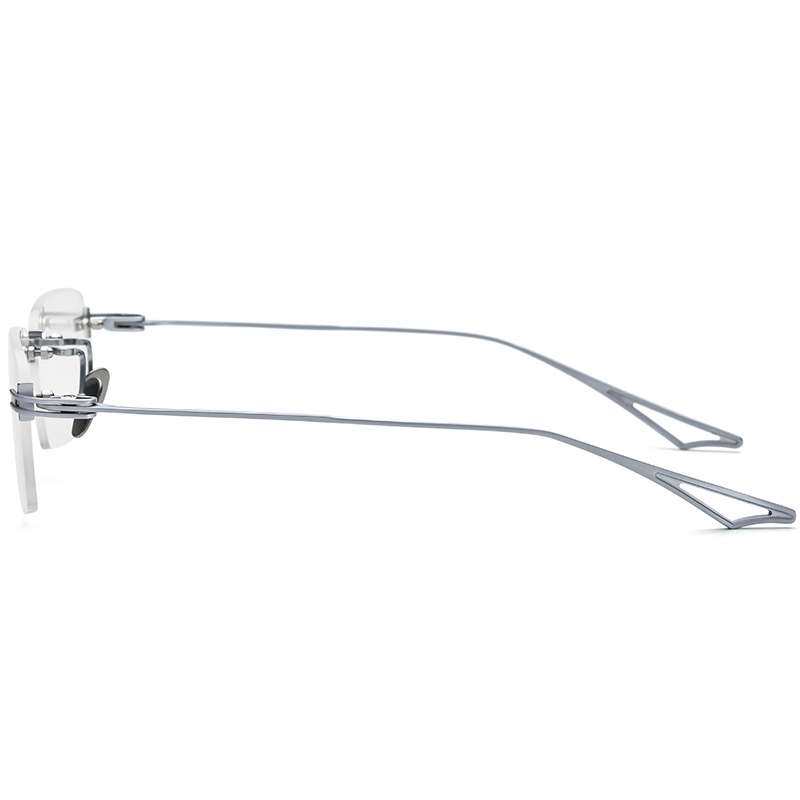 无螺丝无框方形商务眼镜架男超轻纯钛金属光学近视眼镜框男士深圳,淘宝优惠券,粉丝福利购,淘宝优惠卷