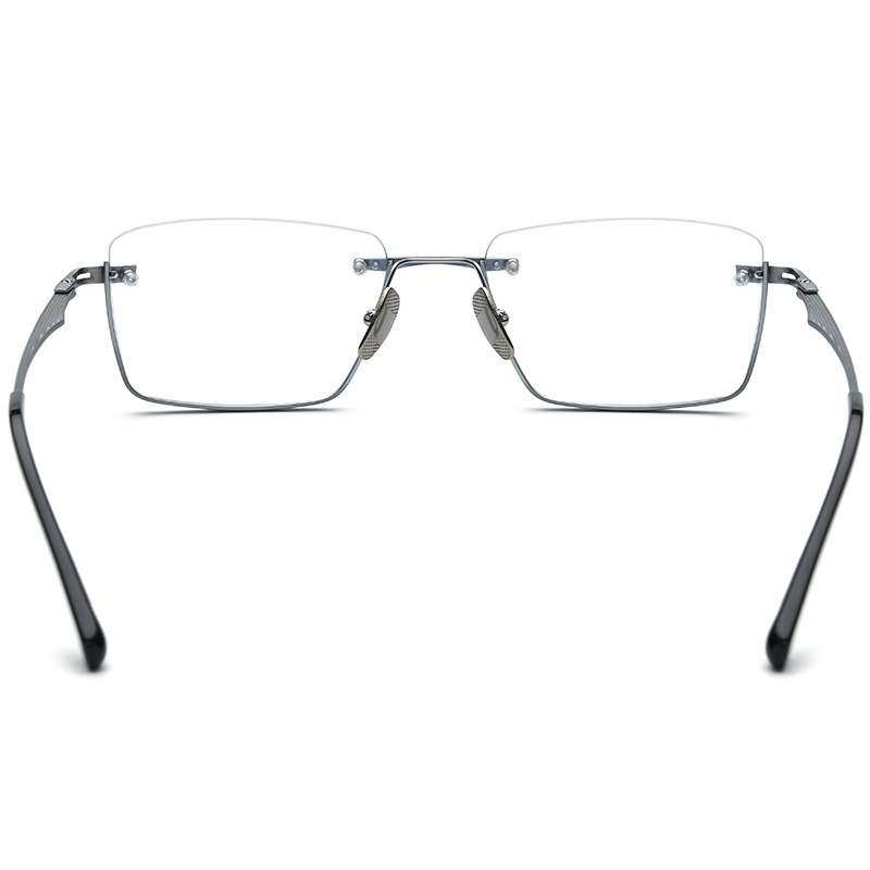 无螺丝半框方形商务眼镜架男超轻纯钛金属光学近视眼镜框男士深圳,淘宝优惠券,粉丝福利购,淘宝优惠卷