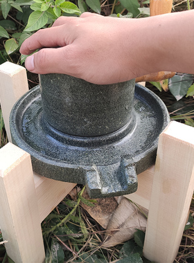 复古手工石磨家用宋代p点茶小石磨盘艾绒斗茶具迷你研磨豆浆豆腐