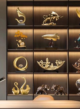 领导老板办公室摆k件高端大气上档次高档高级感装饰工艺品风生水