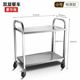 304不锈钢酒店餐厅加厚餐车三层小推车收餐车送餐车厨房推车商用i