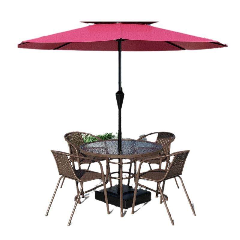 户外桌椅带伞庭院休闲室外遮阳伞组合套装防水防晒露天大花园喝茶,淘宝优惠券,粉丝福利购,淘宝优惠卷