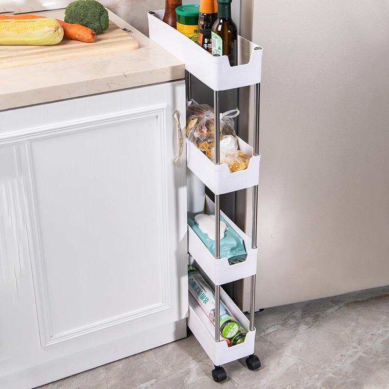 7cm10公分厨房夹缝置物架卫生间浴室洗衣机冰箱极超窄缝隙爽小爽 - 图1