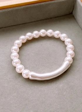 法式气质串珠珍珠项链简约时尚百搭锁骨链复古高级感项饰