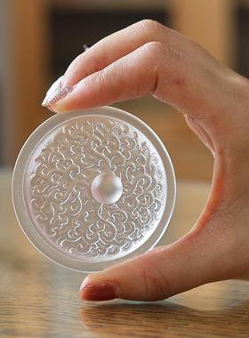 古法琉璃八吉祥净水杯供杯圣水杯供具摆件居家客厅佛堂供奉用品