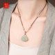 Golden Jade Lovely Big Belly Maitreya Buddha Pendant