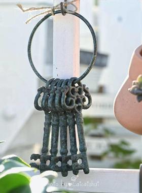 铸铁钥匙串。ins花园装饰摆件壁饰壁挂杂货软装户外庭院欧式饰品