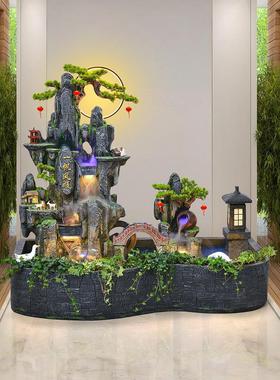 大型假山喷泉循环水景观户外庭院室内客厅鱼池阳台景观落地摆件