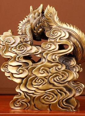 杨铜记铜龙凤 铜龙凤 铜祥云龙凤 铜龙凤摆件
