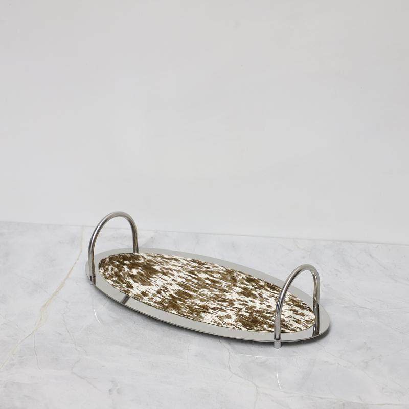 轻奢不锈钢首饰收纳托盘酒店样板间精品摆件马毛皮革香薰盘装饰品,淘宝优惠券,粉丝福利购,淘宝优惠卷