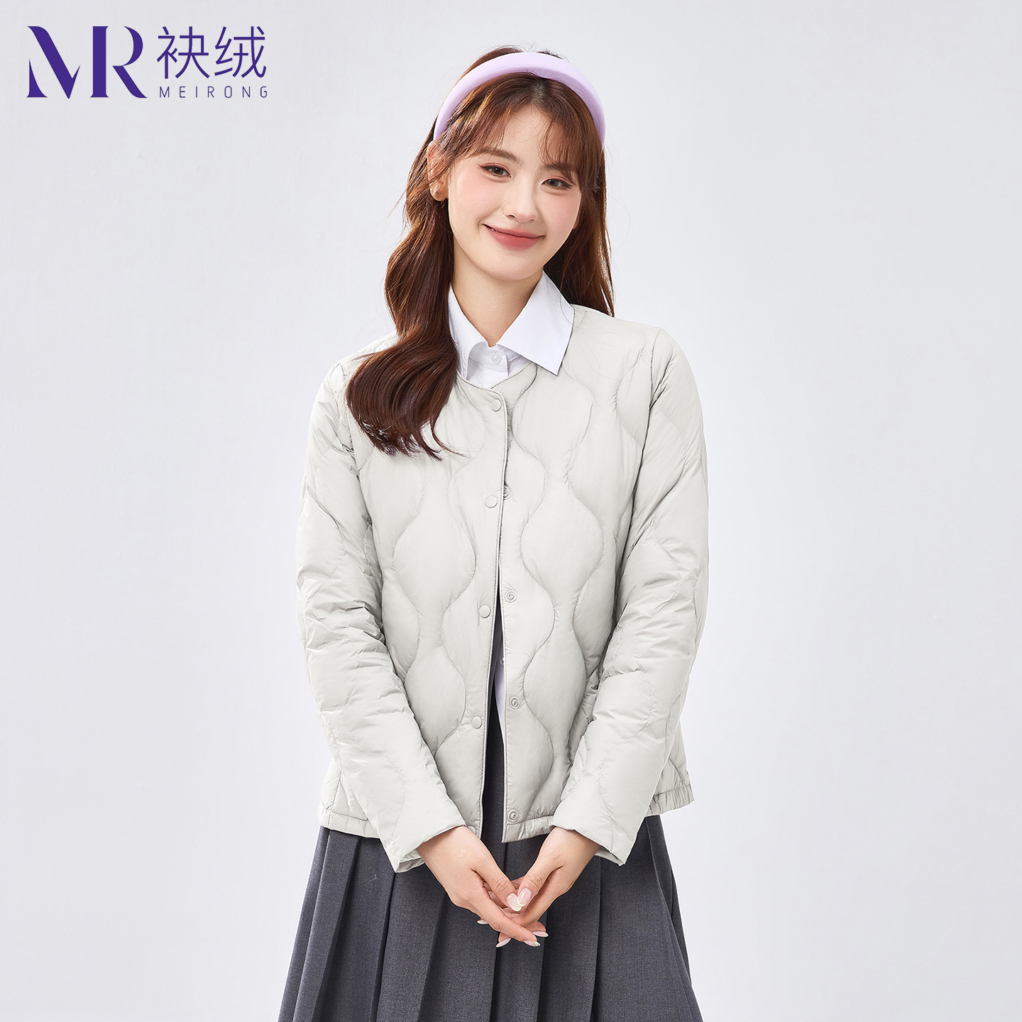 袂绒轻薄羽绒服女内胆外穿2025新款短款菱形格薄羽绒秋冬保暖外套