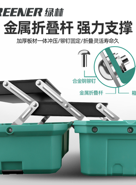 绿林多功能工具箱工业级电工五金收纳美术手提式家用套装大号盒层