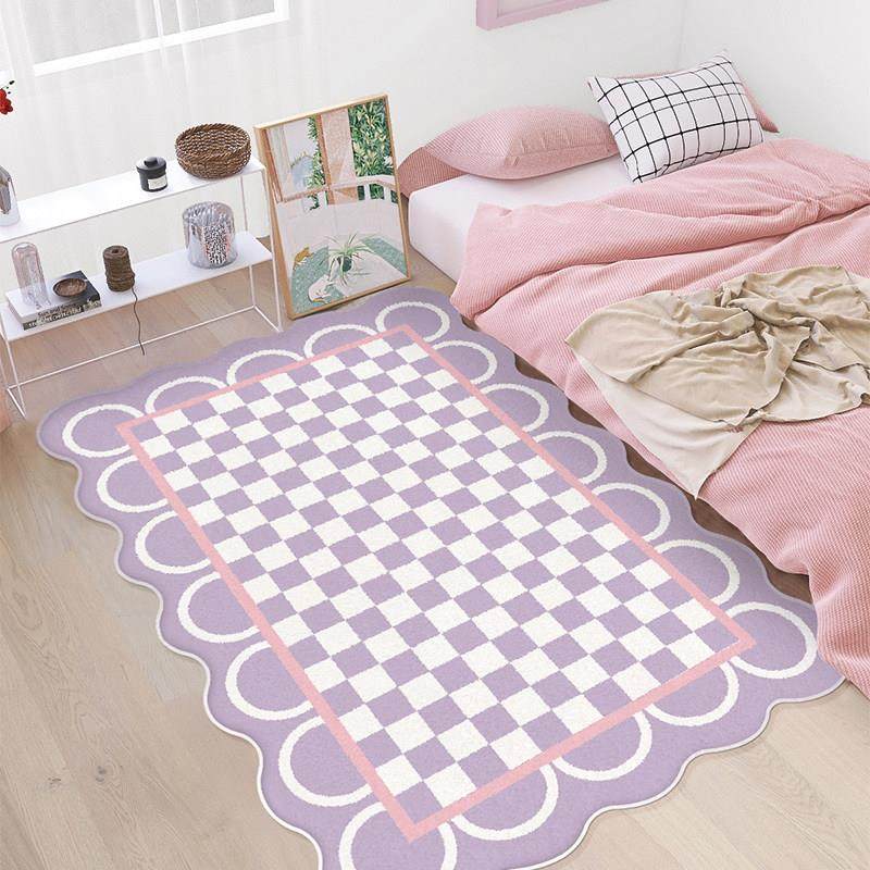 美驰地毯简约格子卧室床边毯家用客厅书房地垫儿童房榻榻米垫子,淘宝优惠券,粉丝福利购,淘宝优惠卷