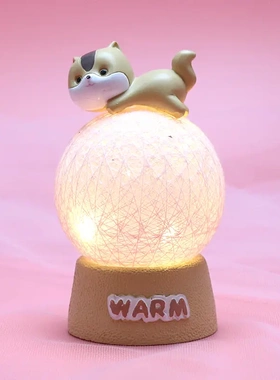 萌鼠角兽线球灯摆件创意梦幻家居工艺品小学生礼物礼品