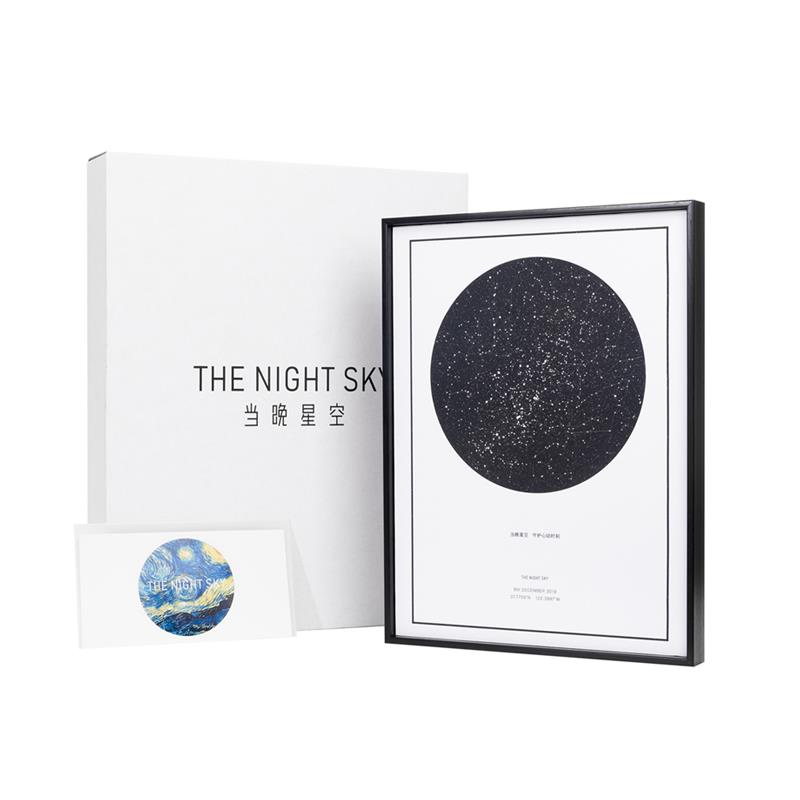 定制礼物当晚星空图浪漫生日纪念挂画 画创意情人节送女友装饰画 - 图3