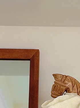 ins摇摇木马摆件创意儿童房实木制办公室房间桌面装饰品拍照道具