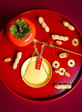 乔迁之喜装饰客厅摆放小铜秤喜称老式秤杆带秤砣搬家仪式用品礼品