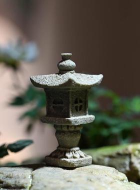 中式树脂迷你小石灯笼花园