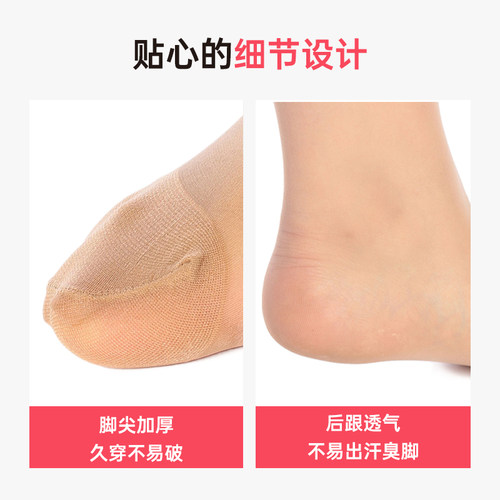 FUKUSKE/福助透明凉感丝滑爽肉色夏季大码女连裤袜丝袜子140-1131 - 图3
