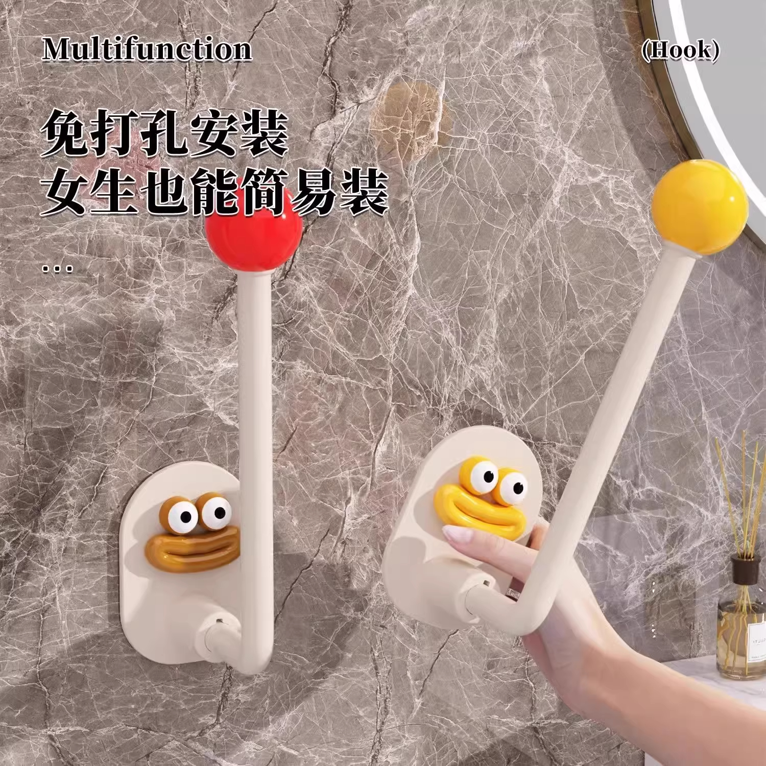 发圈发箍收纳架卫生间发饰发夹皮筋头绳挂钩发绳首饰品收纳用摆件 - 图3