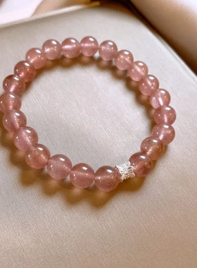 锆石圆球草莓晶手链串珠新中式复古气质手串轻奢高级感饰品女